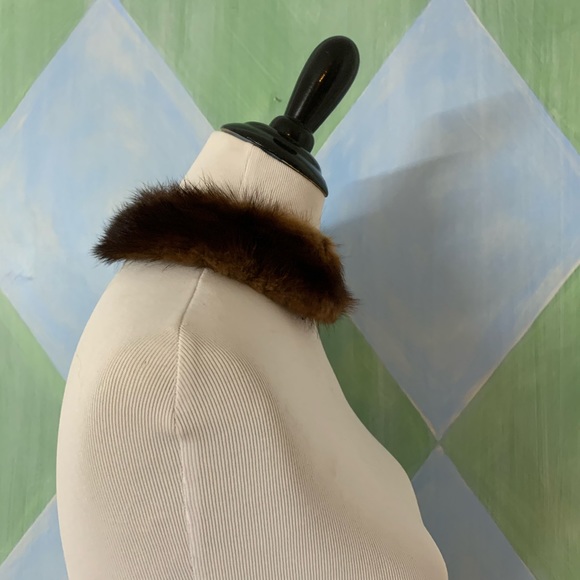Vintage 1950s/ 60s Fur Peter Pan Collar - Picture 5 of 9